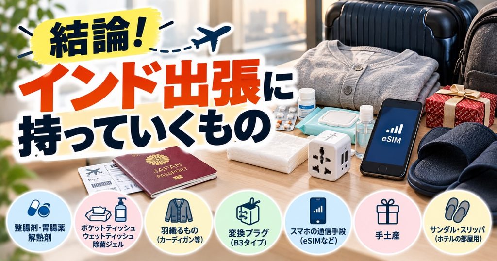インド出張必需品