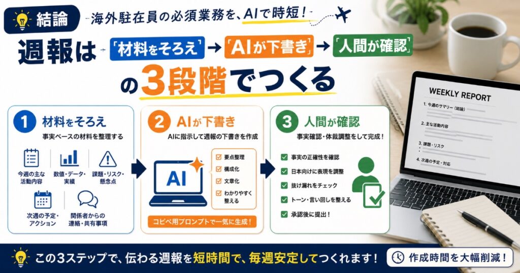 3段階のステップ